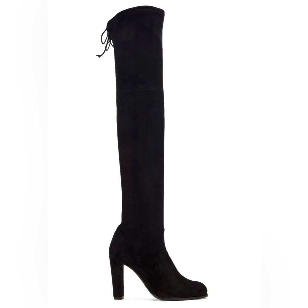 STUART WEITZMAN HIGHLAND BLACK SUEDE OVER THE KNEE BOOTS, Size 9